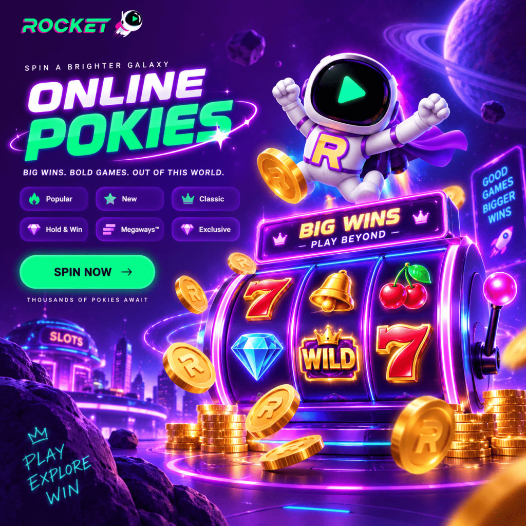 Casino Rocket online pokies in Australia with popular, new, classic, Hold & Win and Megaways games